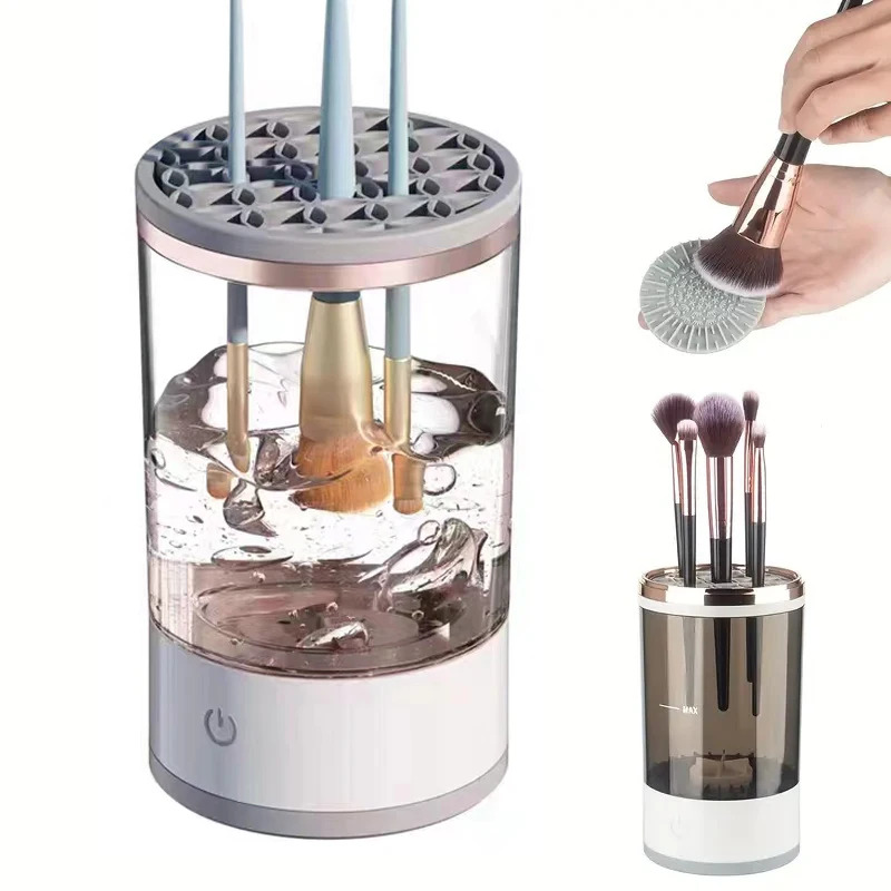 Beauty Makeup Background - Automatische elektrische make-up kwastenreiniger met USB-aansluiting,