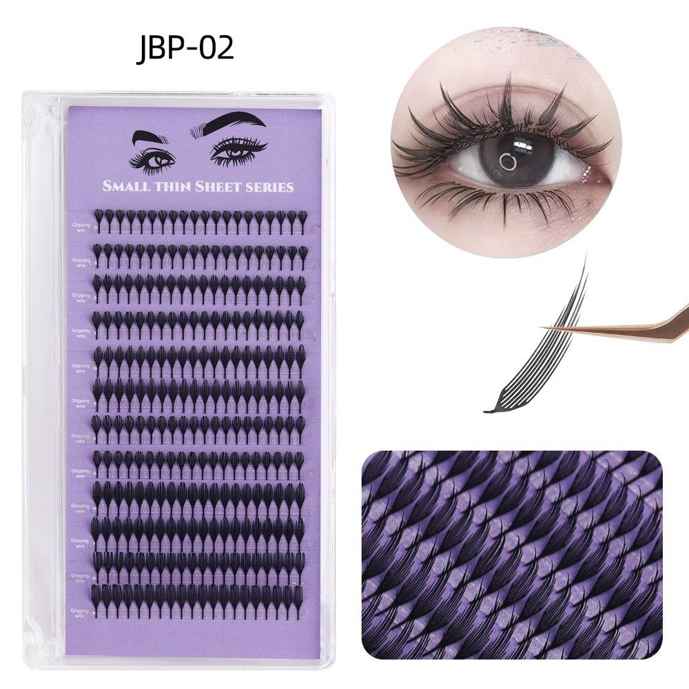 False Eyelashes Natural - 132/240 Clusters Krul D Geënte Kerstwimpers