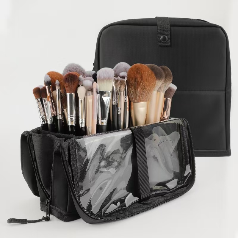 Beauty Makeup Background - Grote zwarte opvouwbare make-uptas 14-40 gaten