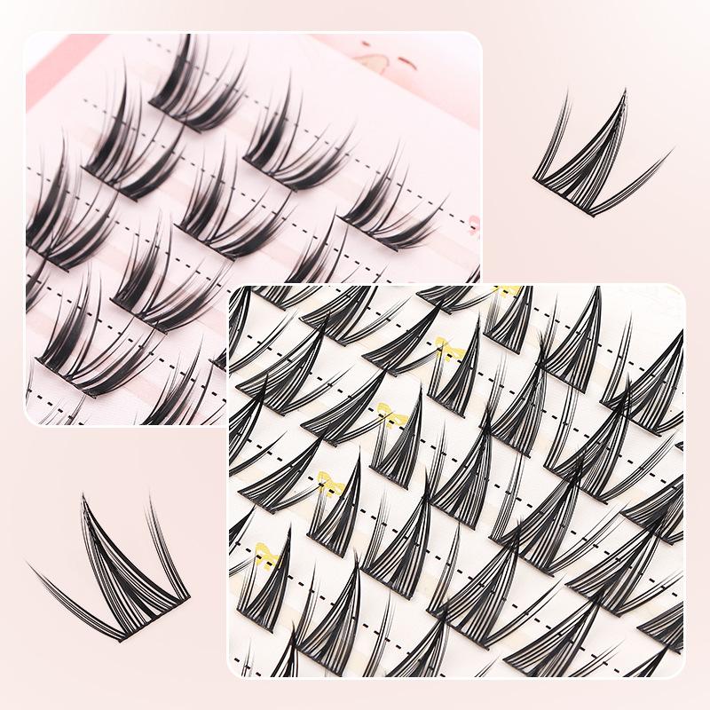 False Eyelashes Natural - Hete Aanbieding 10 Rijen Individuele Wimperextensions