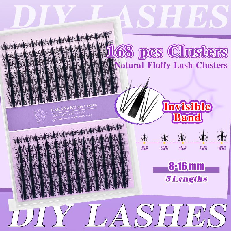 False Eyelashes Natural - Natuurlijke wimpers Wimperclusters Individueel Pluizig Gemakkelijk