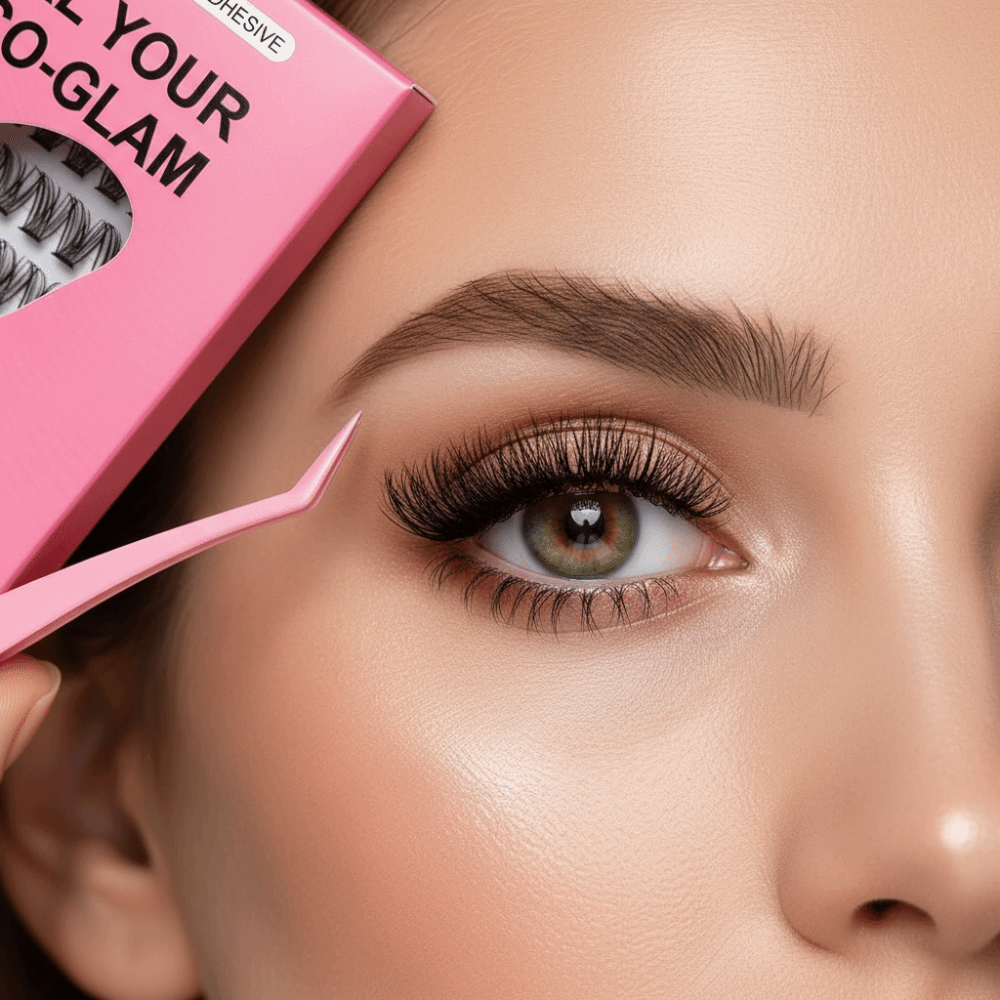False Eyelashes Natural - Natuurlijke Look DIY Wimperverlengingsset Pluizig Geen
