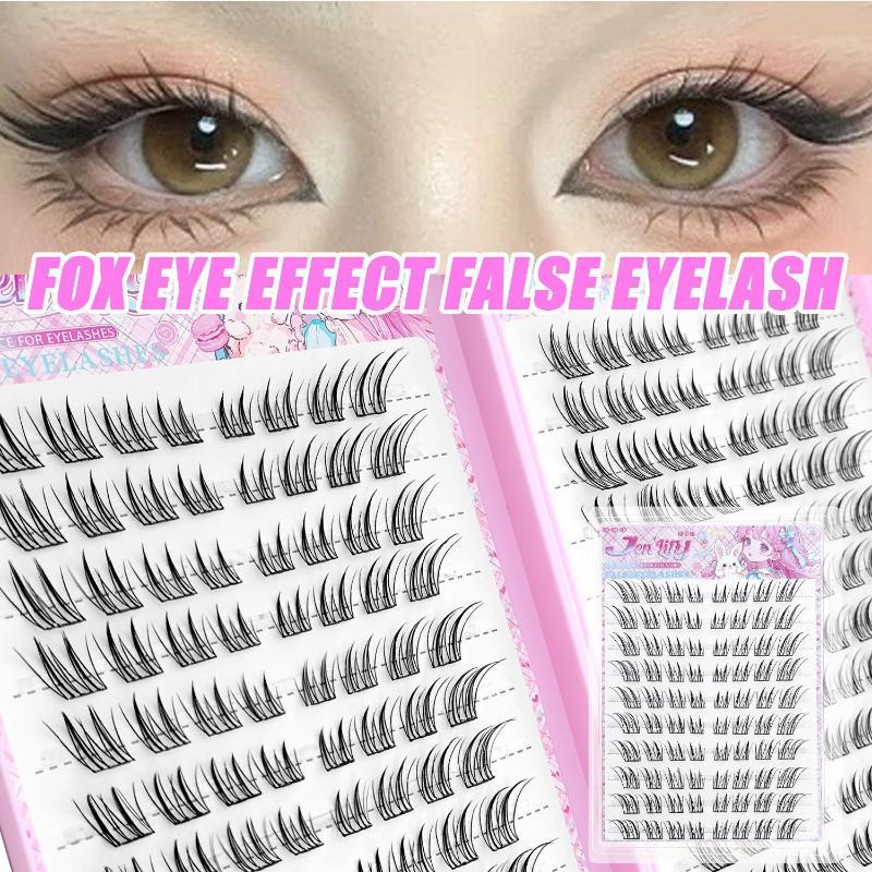 False Eyelashes Natural - 1 doos natuurlijke Fox Eye lijm-vrije