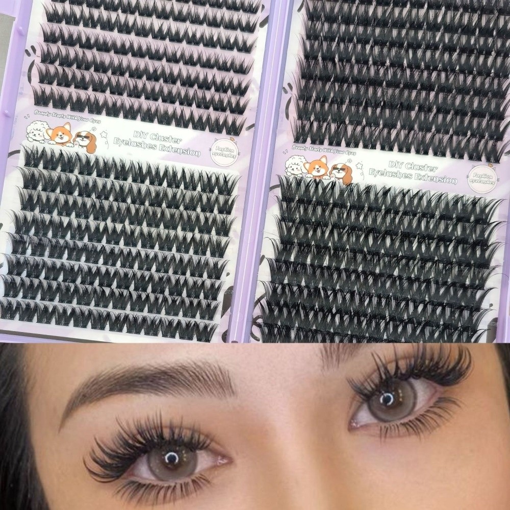 False Eyelashes Natural - 10/20/32 Rijen Krachtige Dichte Geënte Nepwimpers
