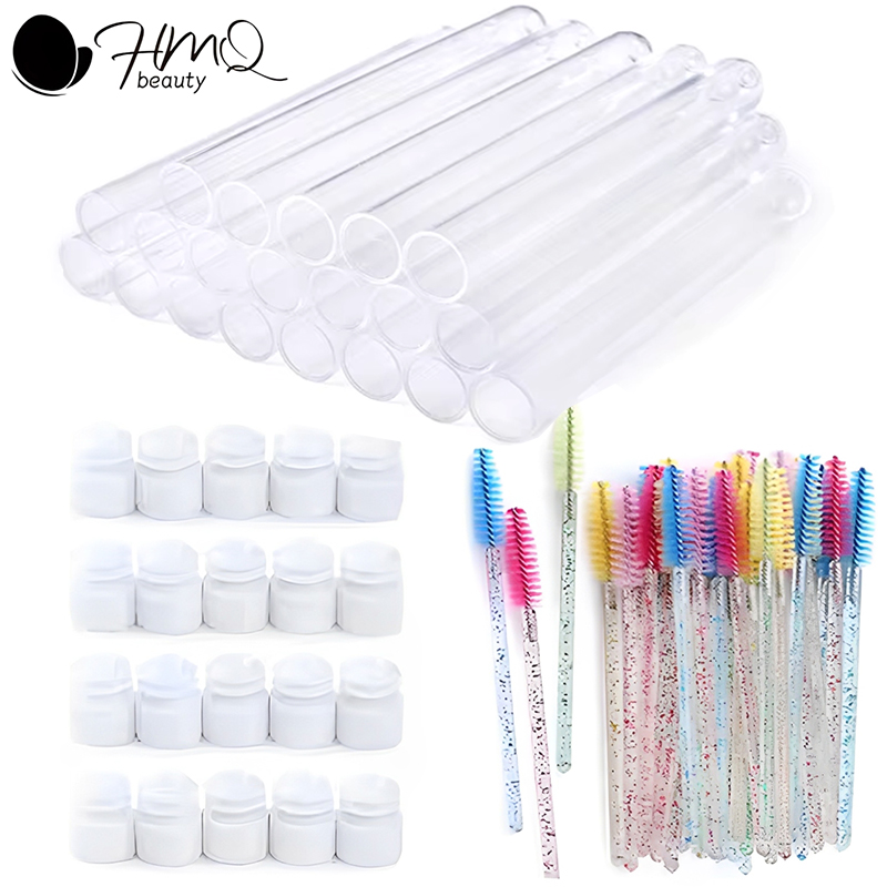 Beauty Makeup Background - Wimperborstelbuis met wenkbrauwborstels Herbruikbare Mascara Wands