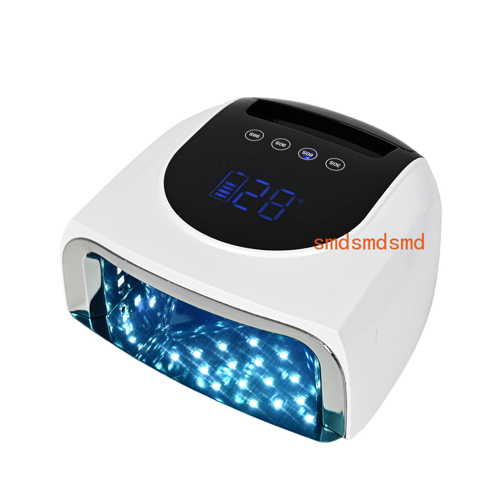 Uv Nail Lamp - Oplaadbare 96W nagellamp met spiegelreflecterende basis,