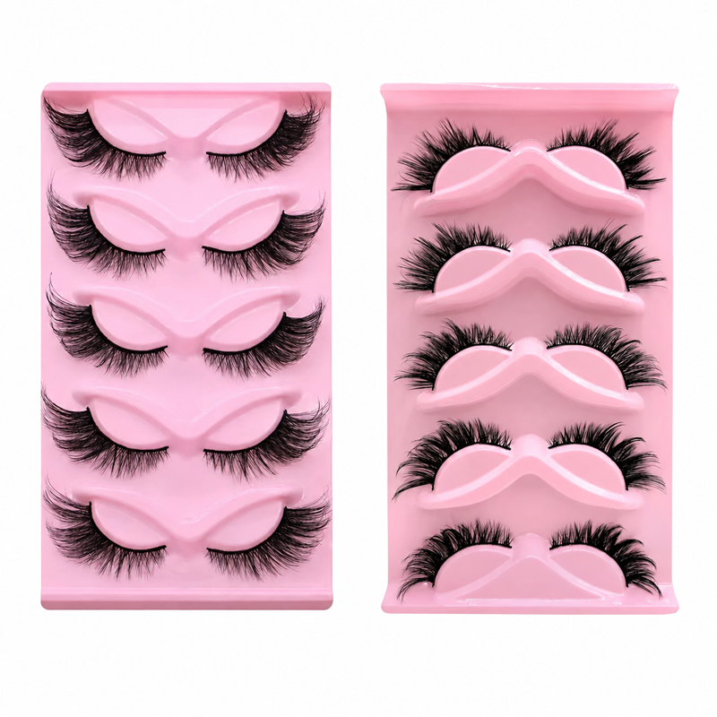 Beauty Makeup Look - 5 Paar 2 Stijlen Pluizige Nepwimpers