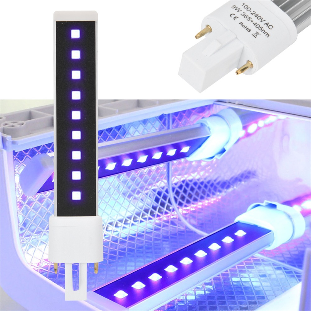 Uv Nail Lamp - 365+405nm Dubbele Lichtbron Nagellak Uithardingslamp Aluminium