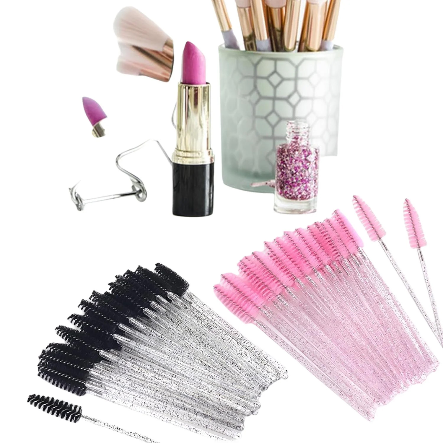 500 stks Wimperborstels Wands  - Beauty Makeup Background recensie en prijs