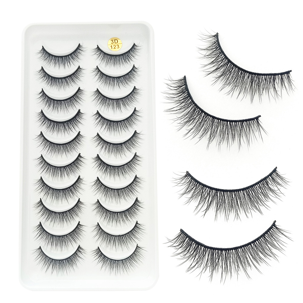 10 paar 3D pluizige valse wimp - Beauty Makeup Design recensie en prijs