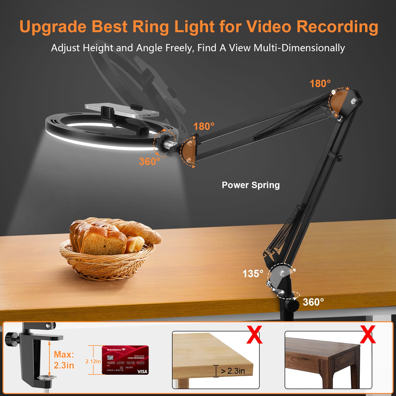 Mooi overheadstatief met ringl - Led Ring Light recensie en prijs