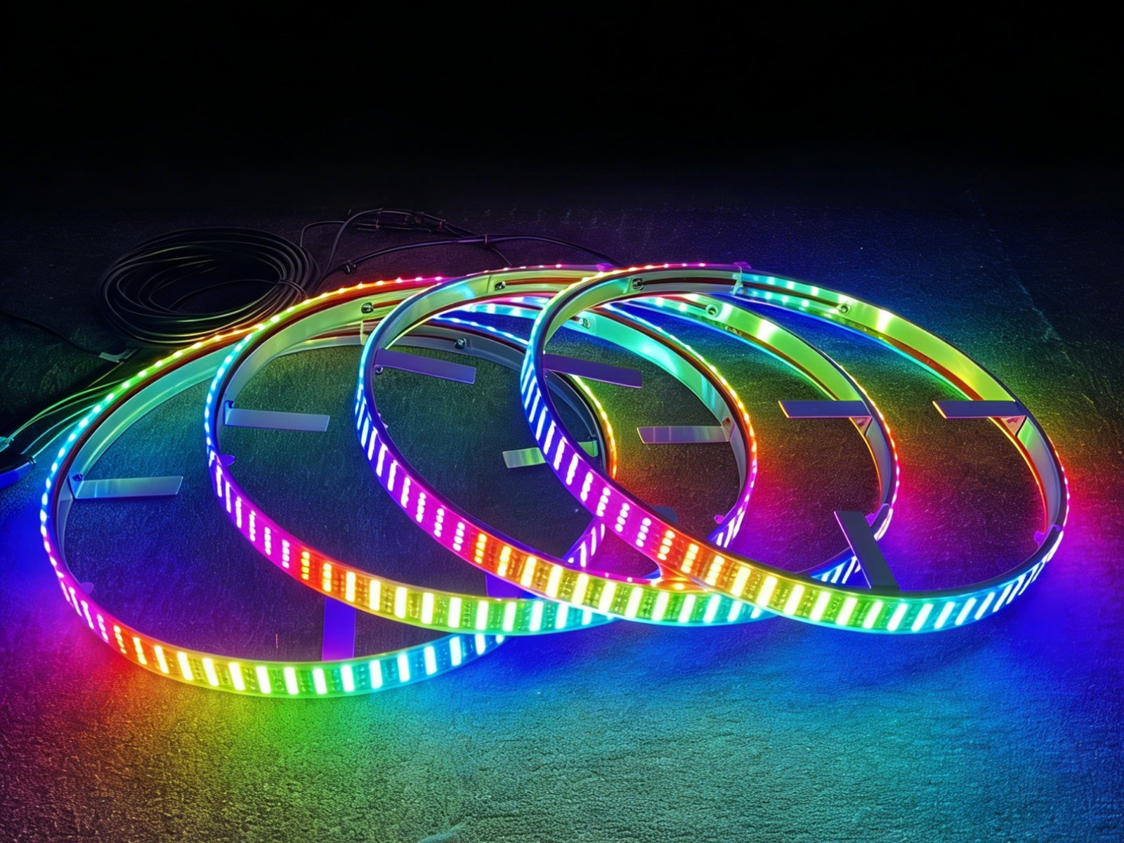 4 stuks 17,5 inch RGB Quad Row - Led Ring Light recensie en prijs
